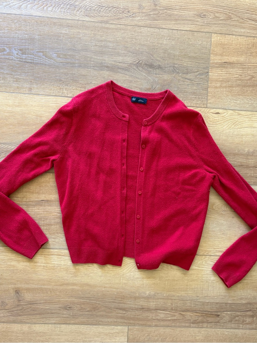 GAP Women’s Bright Red Button-Front Cardigan